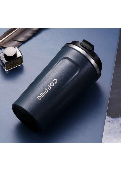 Çift Katmanlı Büyük Kapasiteli Araba Kupa Tatil Hediyesi Paslanmaz Çelik Hasır Bardak, 500 ml (Yurt Dışından)