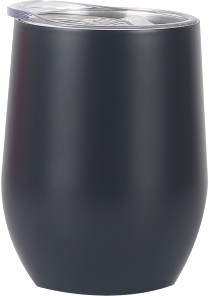 Yumurta Bardağı Paslanmaz Çelik Yaratıcı U Şeklinde Kırmızı Şarap Yalıtım Fincan Büyük Göbek 12 Oz Yumurta Kabuğu Fincan Yıldız Mat Siyah (Yurt Dışından)