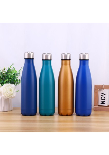 304 Paslanmaz Çelik Kola Şişesi Büyük Kapasiteli Açık Termos Spor Pot Bowling Bardağı 5 500 ml (Yurt Dışından)