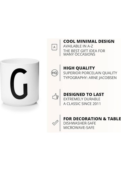 Mektup Kahve Fincanı / Mektup Kupa Basit Tarzı (G Harfi) (Yurt Dışından) fiyatları