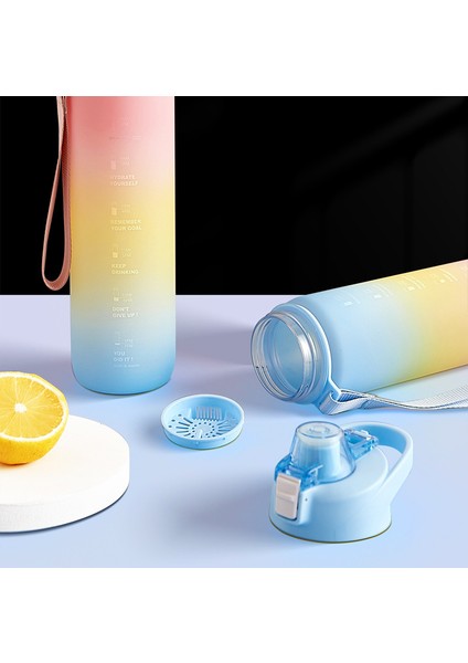 Susuzluğu Gideren Eser Açık Hava Sporları Soğuk Su Şişesi Spor Taşınabilir Içme Plastik Su Bardağı [1000ML] Spor Su Şişesi (Mat Siyah) (Yurt Dışından) fiyatları