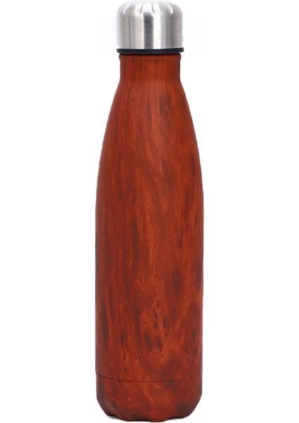 Yalıtım Fincan Spor Su Isıtıcısı Paslanmaz Çelik Yaratıcı Ahşap Tahıl Kola Şişesi Kırmızı Ahşap Tahıl (Yurt Dışından)