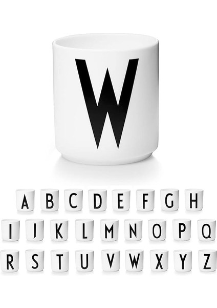 Mektup Kahve Fincanı / Mektup Kupa Basit Tarzı (Harf W) (Yurt Dışından)
