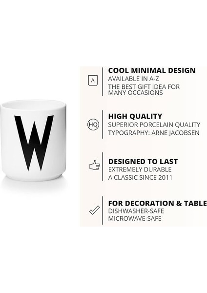 Mektup Kahve Fincanı / Mektup Kupa Basit Tarzı (Harf W) (Yurt Dışından) fiyatları