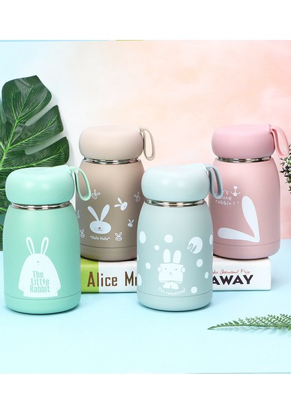 Sevimli Mini Çocuk Paslanmaz Çelik Termos Öğrenci Su Bardağı Açık Taşınabilir Bardak 11 Oz (Mavi) (Yurt Dışından) modelleri