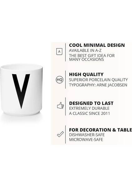 Mektup Kahve Fincanı / Mektup Kupa Basit Tarzı (Mektup V) (Yurt Dışından) fiyatları