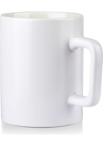 Seramik Bardak, Pürüzsüz Buzlu Porselen Kupa, Kahve Kupaları, Çay Bardağı, Ofis ve Ev Için, Sağlık Hediyesi, Maksimum Kapasite 13OZ, Beyaz, Tekli (Yurt Dışından)