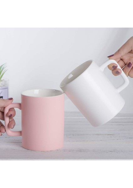 Seramik Bardak, Pürüzsüz Buzlu Porselen Kupa, Kahve Kupaları, Çay Bardağı, Ofis ve Ev Için, Sağlık Hediyesi, Maksimum Kapasite 13OZ, Beyaz, Tekli (Yurt Dışından) fırsatları