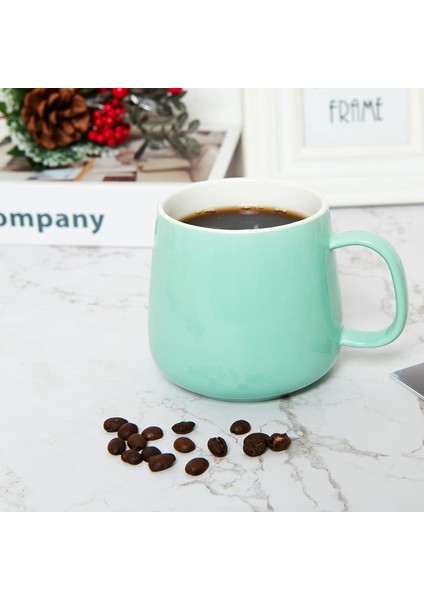 Parlak Seramik Kahve Kupa, Ofis ve Ev Için Mark Fincan, 13OZ, Bulaşık Makinesine ve Mikrodalgaya Uygun Çay Kahve Fincanı, 1 Paket (Nane Yeşili） (Yurt Dışından) modelleri