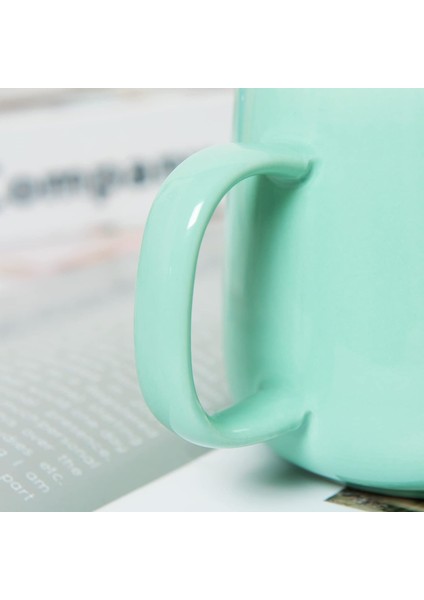 Parlak Seramik Kahve Kupa, Ofis ve Ev Için Mark Fincan, 13OZ, Bulaşık Makinesine ve Mikrodalgaya Uygun Çay Kahve Fincanı, 1 Paket (Nane Yeşili） (Yurt Dışından) fırsatları