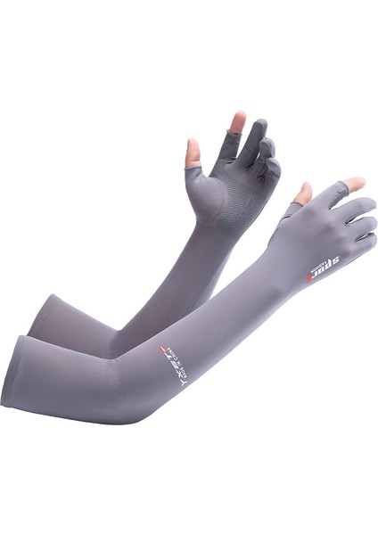 Güneş Koruyucu Eldiven Erkekler ve Kadınlar Uv Koruma Ince Buz Kollu Buz Ipek Yaz Sürüş Elektrikli Araba Balıkçılık Uzun Kollu Kol Koruyucu (Yurt Dışından)