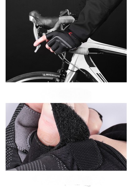 Bisiklet Eldivenleri Yarım Parmak Bisiklet Eldivenleri Erkekler Kadınlar Için Dağ Bisikleti Eldivenleri Yastıklı Kaymaz Mtb Parmaksız Yol Binme Eldivenleri-Kırmızı (Xl) (Yurt Dışından) fırsatları