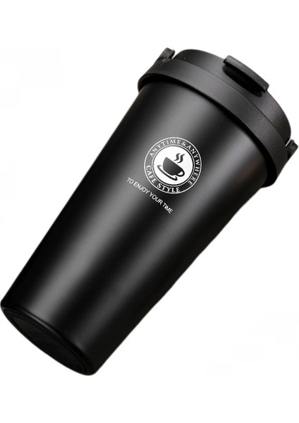Çift Katmanlı Büyük Kapasiteli Araba Kupa Tatil Hediyesi Paslanmaz Çelik Hasır Bardak, 500 ml (Yurt Dışından)