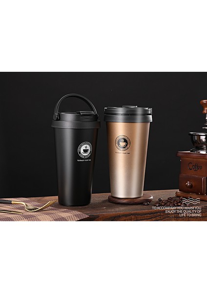 Çift Katmanlı Büyük Kapasiteli Araba Kupa Tatil Hediyesi Paslanmaz Çelik Hasır Bardak, 500 ml (Yurt Dışından) fırsatları