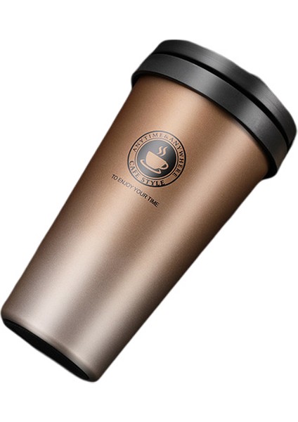 Çift Katmanlı Büyük Kapasiteli Araba Kupa Tatil Hediyesi Paslanmaz Çelik Hasır Bardak, 500 ml (Yurt Dışından)