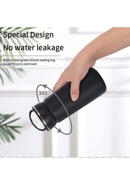 Vakum Yalıtımlı Sıcak Su Şişesi Paslanmaz Çelik Şişe Seyahat Kupa Kahve Fincanı 13 Oz, Siyah (Yurt Dışından) modelleri