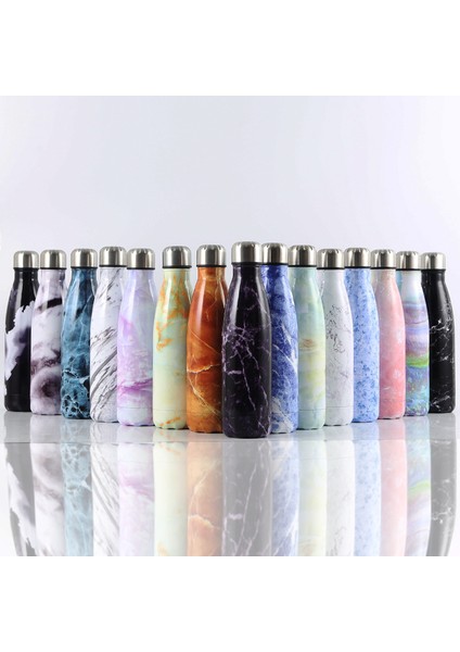 304 Paslanmaz Çelik Termos Bardak Büyük Kapasiteli Açık Hava Spor Potu Kola Şişesi Termos Bardak Galvanik Kırmızı ve Yeşil 500 ml (Yurt Dışından) fiyatları