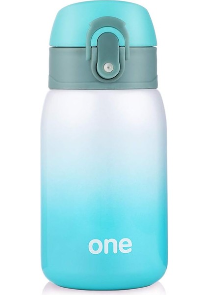 Çocuk Su Şişesi, Çift Duvar Vakum Yalıtımlı Paslanmaz Çelik Şişe, 24 Saat Soğutma ve 12 Saat Sıcak Tutma Beyaz-Yeşil (Yurt Dışından)