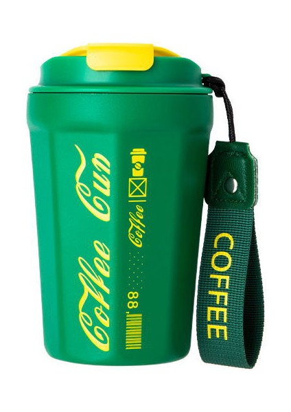 Çift Katmanlı Büyük Kapasiteli Araba Kupa Tatil Hediyesi Paslanmaz Çelik Kahve Kupa, 390 ml (Yurt Dışından)