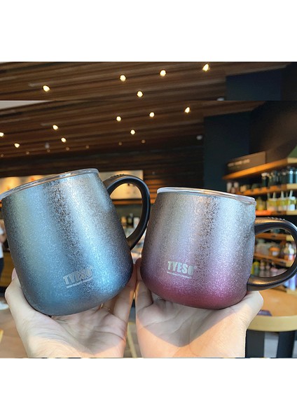 Büyük Kapasiteli Degrade Kupa Tatil Hediyesi Paslanmaz Çelik Kahve Kupa, 473 ml (Yurt Dışından) indirimleri