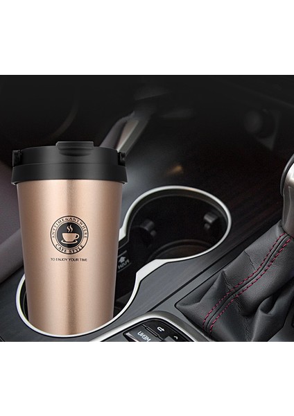 Çift Katmanlı Büyük Kapasiteli Araba Kupa Tatil Hediyesi Paslanmaz Çelik Hasır Bardak, 500 ml (Yurt Dışından) fırsatları