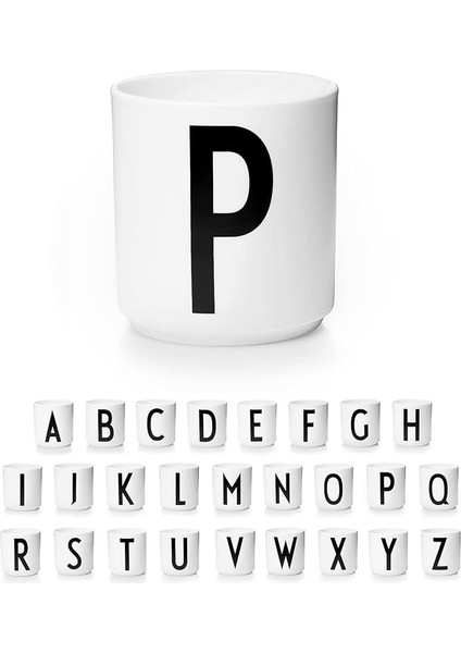 Mektup Kahve Fincanı/mektup Kupa Basit Tarzı (P Harfi) (Yurt Dışından)