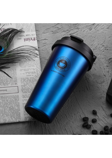 Çift Katmanlı Büyük Kapasiteli Araba Kupa Tatil Hediyesi Paslanmaz Çelik Hasır Bardak, 500 ml (Yurt Dışından) fırsatları