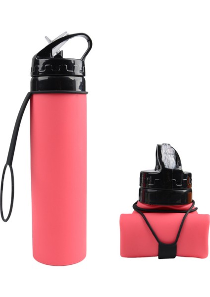 Katlanabilir Su Şişesi Bpa Içermez - Üçlü Sızdırmazlık Hafif 20OZ (Kırmızı) ile Seyahat Spor Şişeleri Için Katlanabilir Su Şişesi (Yurt Dışından)