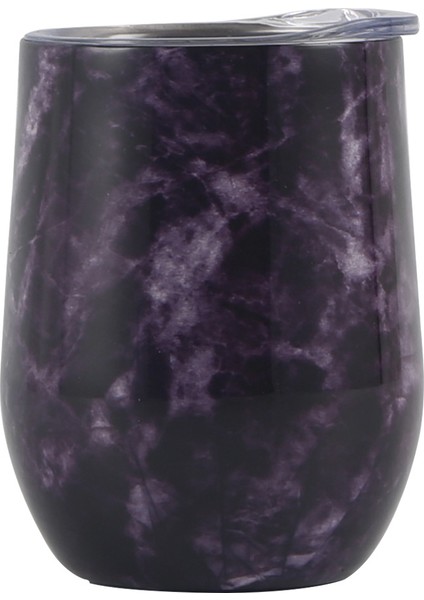 Paslanmaz Çelik Yaratıcı U Şeklinde Kırmızı Şarap Termos Bardak Büyük Göbek 12 Oz Yumurta Kabuğu Bardak Yıldızlı Fincan Yıldız Zümrüt Mor (Yurt Dışından)