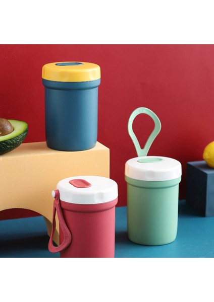 Plastik Su Bardağı, 350 ml Taşınabilir Mikrodalgaya Uygun Kahvaltı Bardağı, Okul Ofis Açık Hava Seyahat Öğrencisi Için (Donanma) (Yurt Dışından)