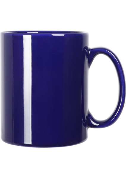 12 Oz Ekstra Büyük Seramik Kahve Kupa, Ofis ve Ev Için Kulplu Klasik Porselen Süper Büyük Çay Bardağı, Mavi (Yurt Dışından)