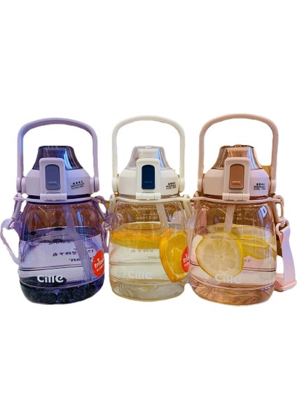 Büyük Göbek Bardak Plastik Bardak Tritan Saplı Bardak Büyük Kapasiteli Pipetli Açık Spor Su Bardağı Beyaz 1100 ml (Yurt Dışından) fırsatları