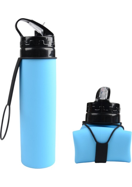 Katlanabilir Su Şişesi Bpa Içermez - Üçlü Sızdırmazlık Hafif 20OZ (Mavi) ile Seyahat Spor Şişeleri Için Katlanabilir Su Şişesi (Yurt Dışından)