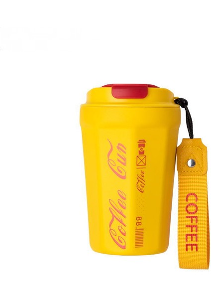 Çift Katmanlı Büyük Kapasiteli Araba Kupa Tatil Hediyesi Paslanmaz Çelik Kahve Kupa, 390 ml (Yurt Dışından)