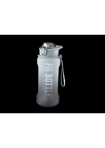 Susuzluğu Gideren Eser Açık Hava Sporları Soğuk Su Şişesi Spor Taşınabilir Içme Plastik Su Bardağı [2200ML] Spor Su Şişesi (Soğuk Gümüş) (Yurt Dışından)