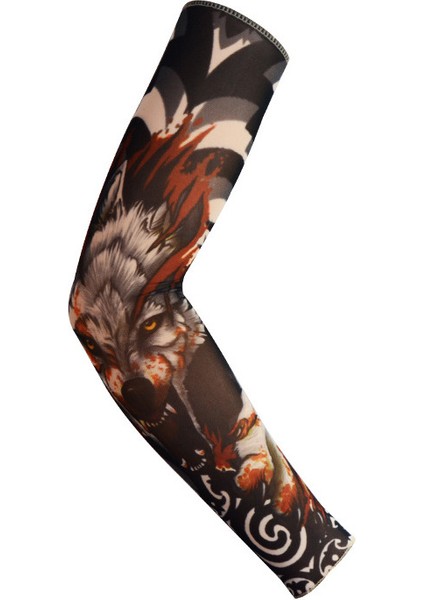 Sahte Geçici Dövme Kollu Yetişkin Kadın Erkek Elastik Kol Çorap Üzerinde Kayma Unisex Parti Cadılar Bayramı Dövme Biker Güneş Bloğu 1 PAIR-GKK008 (Yurt Dışından)