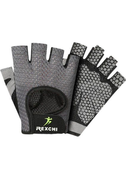 Spor Eldivenleri Yarım Parmak Bayan Koruma Dambıl Yatay Çubuk Egzersiz Bisiklet Dağcılık Kaymaz Nefes Alabilir (Xl, XG07 Gri) (Yurt Dışından)