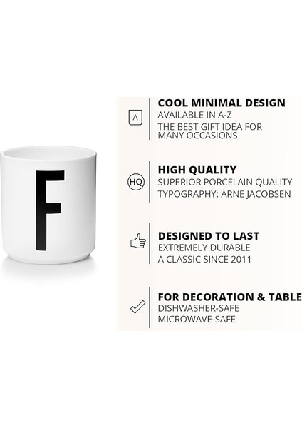 Mektup Kahve Fincanı/mektup Kupa Basit Tarzı (Mektup F) (Yurt Dışından) fiyatları