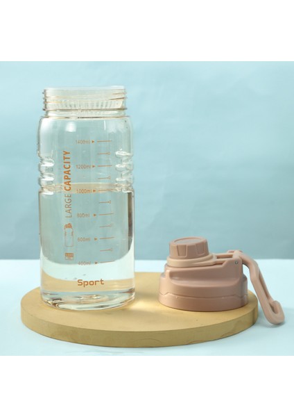 1.5l Spor Su Şişesi Büyük Kapasiteli Yüksek Sıcaklığa Dayanıklı Plastik Bardak Spor Çevre Dostu Taşınabilir Seyahat Uzay Bardağı (Kırmızı) (Yurt Dışından) fiyatları