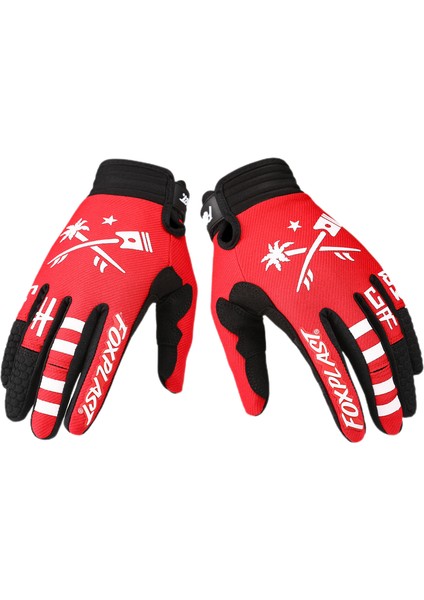 Binicilik, Yol Yarışı, Tırmanma Için Tam Parmak ve Dokunmatik Ekranlı, Nefes Alabilen Hafif Kaymaz Eldivenler (Xxl, Yeni Kırmızı) (Yurt Dışından)