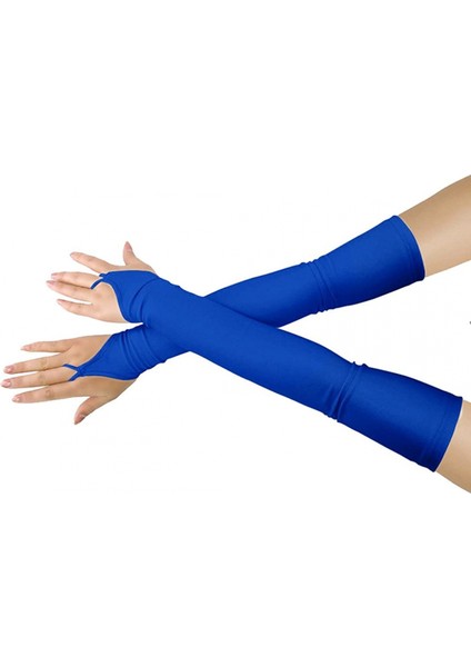 Genç Kız Genç Erkek Yetişkin Esnek Splandeks Parmaksız Dirsek Üzeri Cosplay Kedikıyafeti Opera Uzun Eldivenler, Kraliyet Mavisi (Yurt Dışından) modelleri