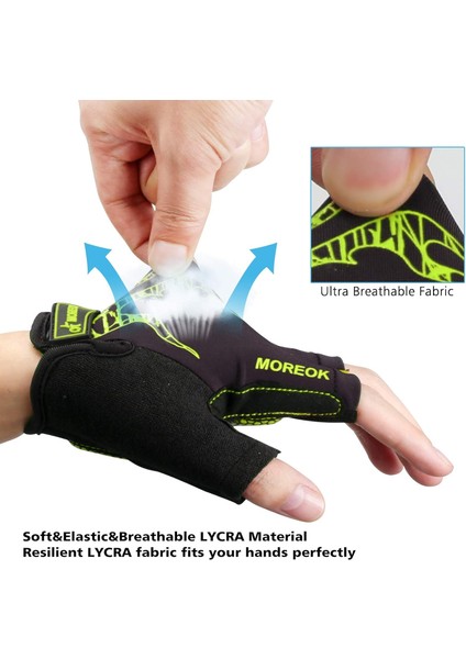 Saytay Bisiklet Eldiveni, Yarım Parmak Bisiklet Eldiveni Mtb Dh Yol Bisiklet Eldiveni Jel Ped Şok Emici Kaymaz Nefes Alabilir Motosiklet Dağ Bisikleti Eldiveni Unisex Kadın (Yeşil, (Yurt Dışından) fırsatları