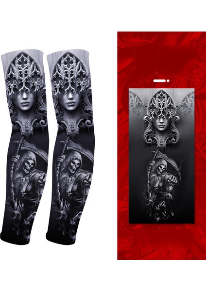 Serin Dövme Kollu Kol Çorapları, Sahte Geçici Dövme, Erkek Kadın Moda Vücut Sanatı Parti FAVOR-GP77004 Için Esnek Güneş Koruyucu Kapak (Yurt Dışından)