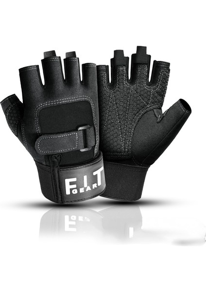 Bisiklet Eldivenleri Nefes Alabilir Dış Mekan Bisiklet Eldivenleri Erkekler ve Kadınlar Için Dağ Yolu Kaymaz Şok Emici Ped Spor Salonu Mtb Yarım Parmak-Siyah(M) (Yurt Dışından)