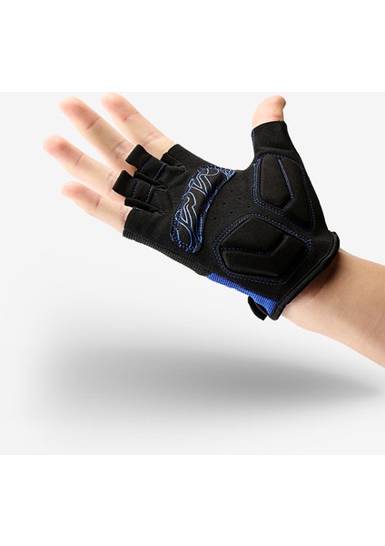 Yarım Parmak Jel Yastıklı Bisiklet Eldivenleri Kaymaz Şok Emici El Koruması Parmaksız Yaz Bisiklet Kısa Eldiven Erkek ve Kadın Için-Siyah (M) (Yurt Dışından) modelleri