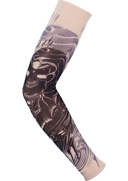 Sahte Geçici Dövme Kollu Yetişkin Kadın Erkek Elastik Kol Çorap Üzerinde Kayma Unisex Parti Cadılar Bayramı Dövme Biker Güneş Bloğu 1 PAIR-GKK024 (Yurt Dışından)