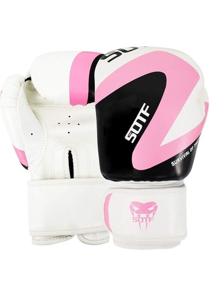 Eldivenler Erkek Boks Eldivenleri Ağır Hizmet Paketi Antrenman Eldivenleri Kadın Mma (Pembe) 6oz (Yurt Dışından)