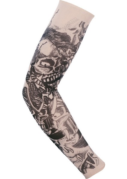 Sahte Geçici Dövme Kollu Yetişkin Kadın Erkek Elastik Kol Çorap Üzerinde Kayma Unisex Parti Cadılar Bayramı Dövme Biker Güneş Bloğu 1 PAIR-GKK025 (Yurt Dışından)