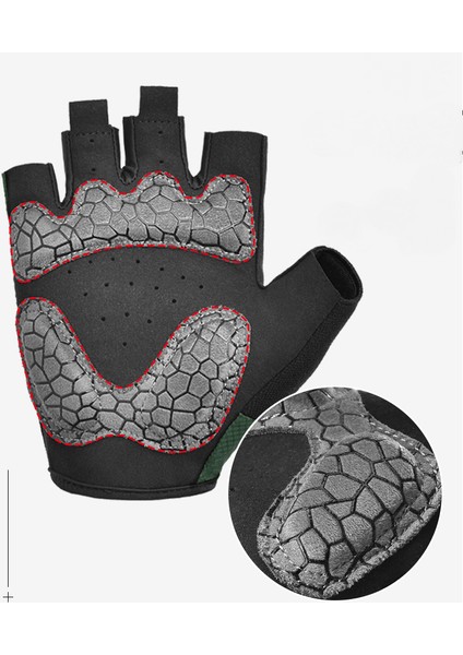 Bisiklet Eldivenleri Bisiklet Eldivenleri Dağ Yolu Kaymaz Şok Emici Ped Erkekler ve Kadınlar Için Nefes Alabilir Yarım Parmak Bisiklet-Kırmızı (M) (Yurt Dışından) fiyatları