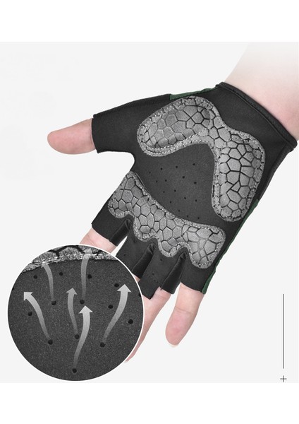 Bisiklet Eldivenleri Bisiklet Eldivenleri Dağ Yolu Kaymaz Şok Emici Ped Erkekler ve Kadınlar Için Nefes Alabilir Yarım Parmak Bisiklet-Kırmızı (M) (Yurt Dışından) modelleri